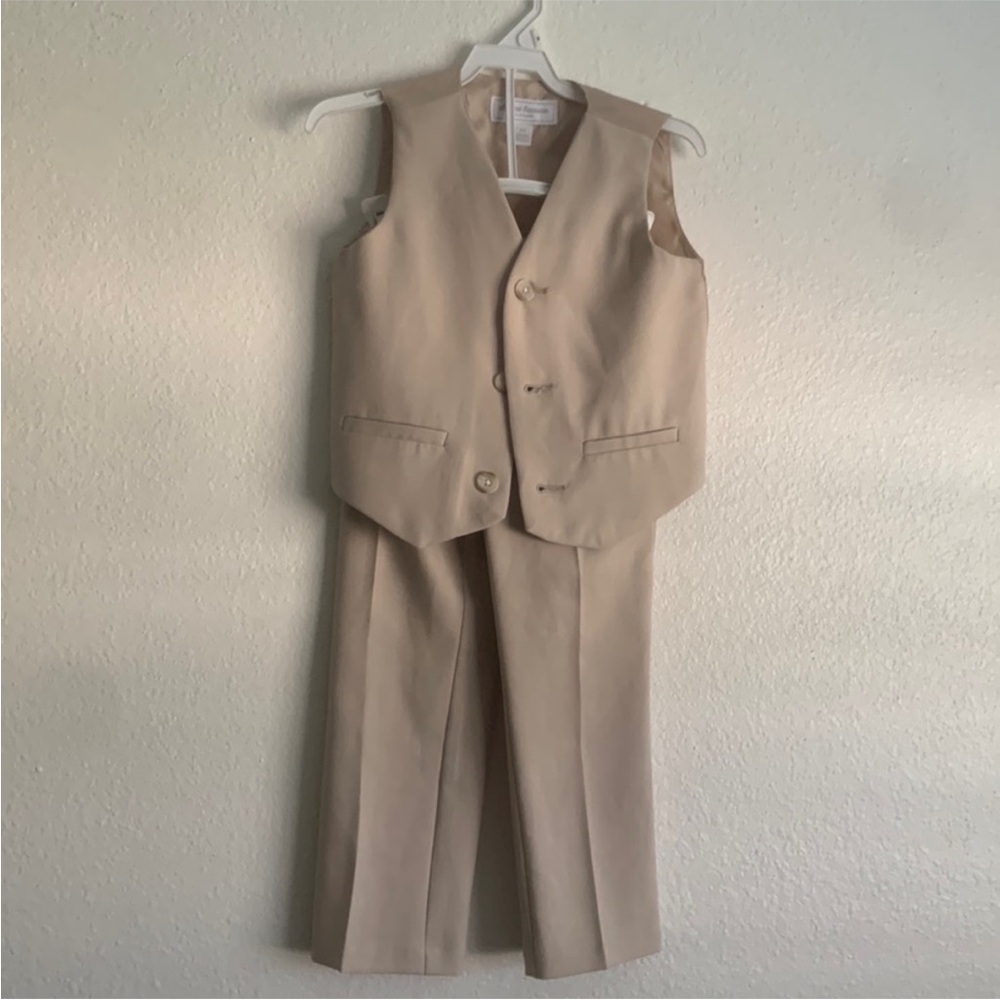 Boy’s 4T Beige Vest & Pant Suit Set – Special Occasion by Gymboree